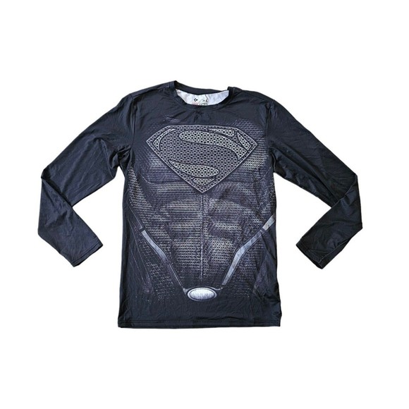 Superman Men's XL Compression Long Sleeve Shirt - Picture 1 of 5